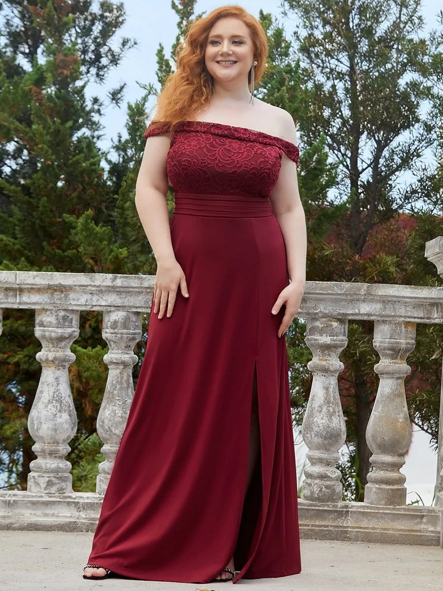 Plus Size Sleeveless Floor-Length Formal Evening Dress