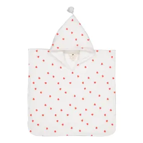 Poncho Suzon coeur rouge 1-3 ans