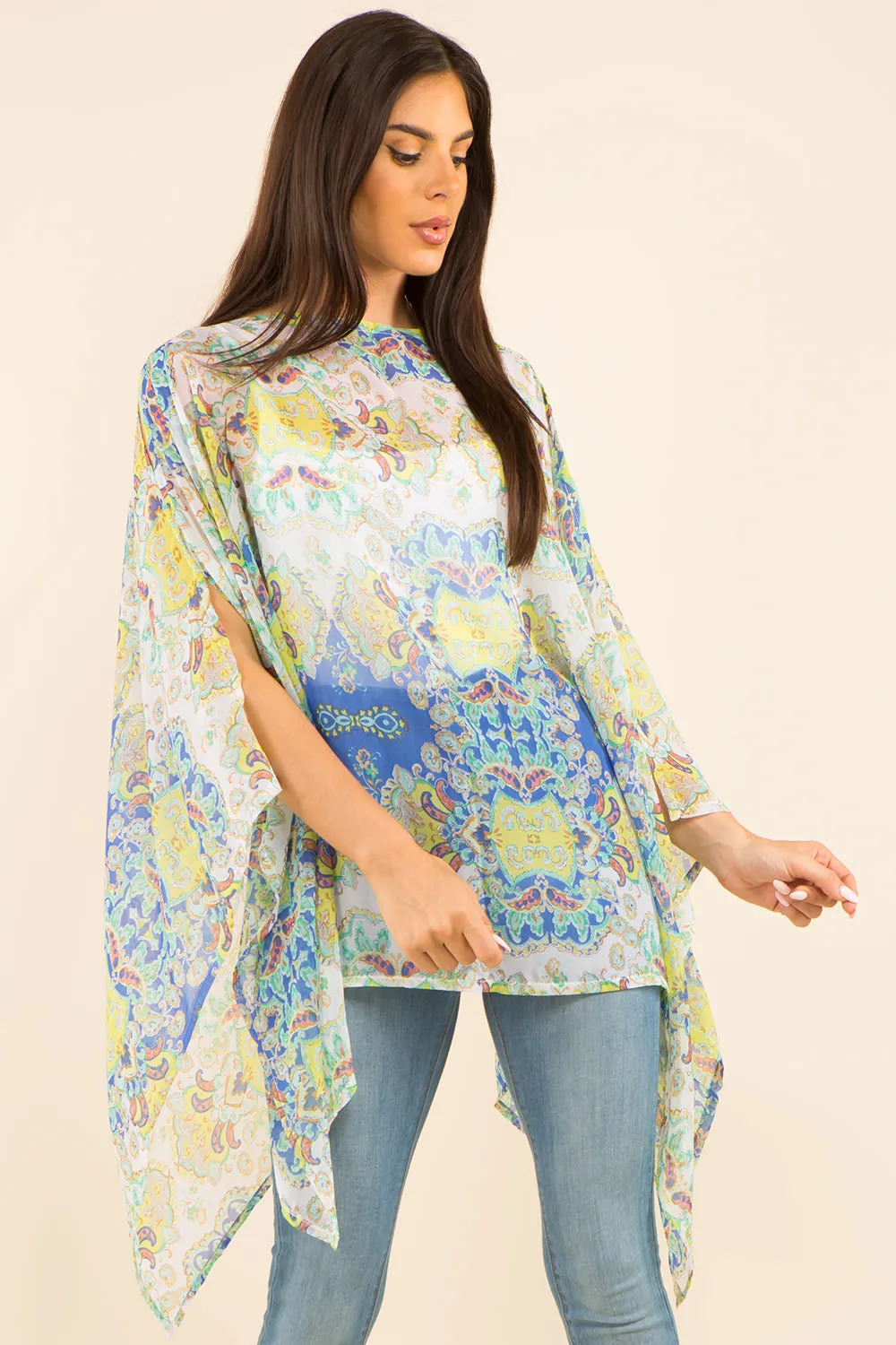 PP-3765 multi design poncho