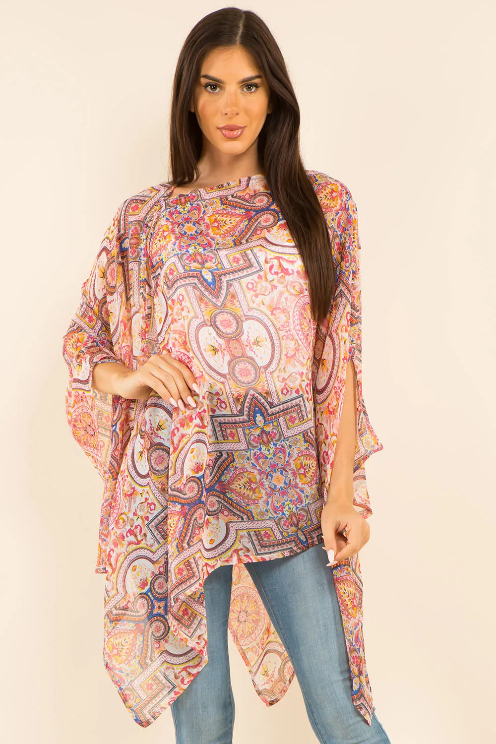 PP-3765 multi design poncho