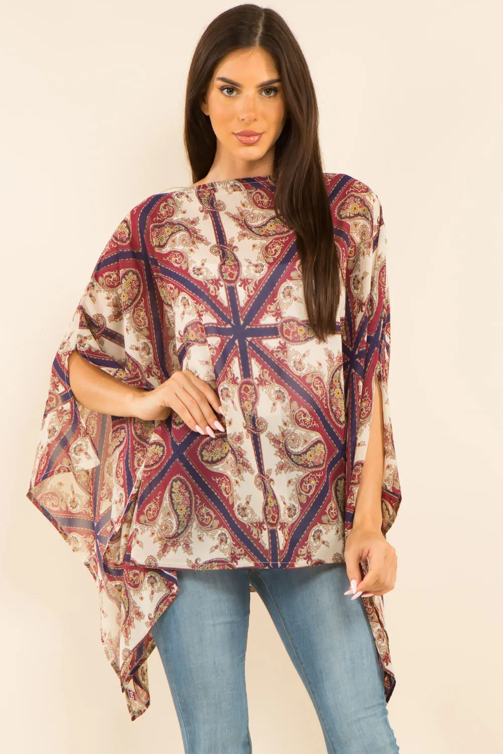 PP-3765 multi design poncho