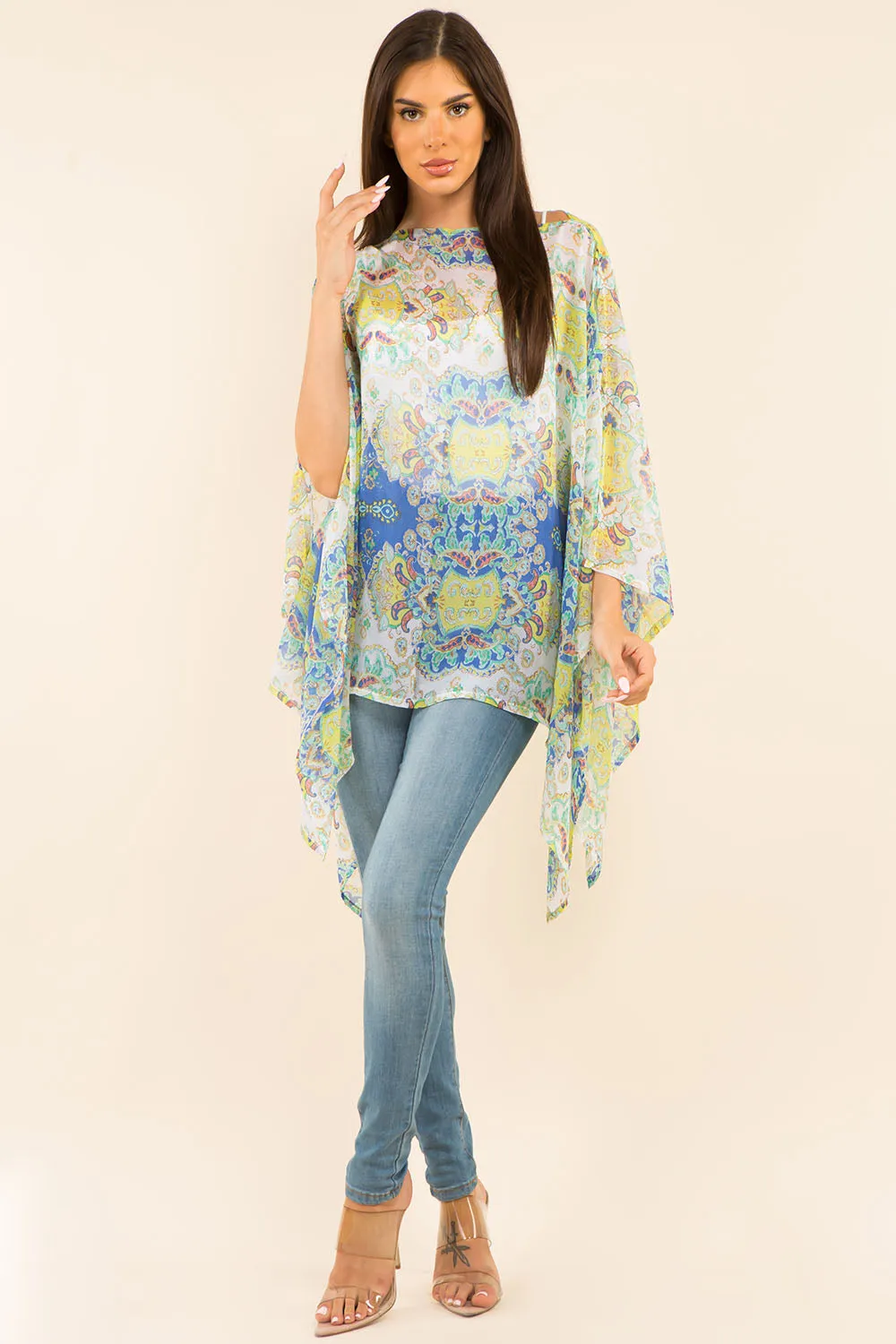 PP-3765 multi design poncho