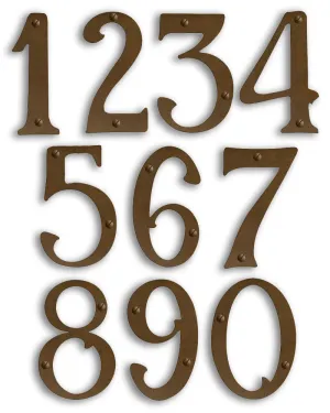 Prairie Solid Brass House Numbers - 6"