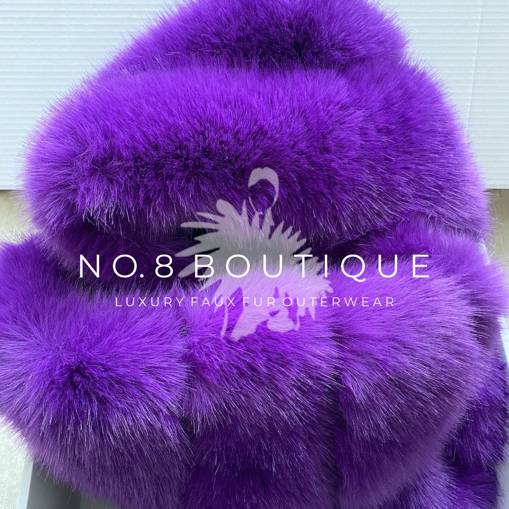 Premium 4 Row Hooded Faux Fur Jacket