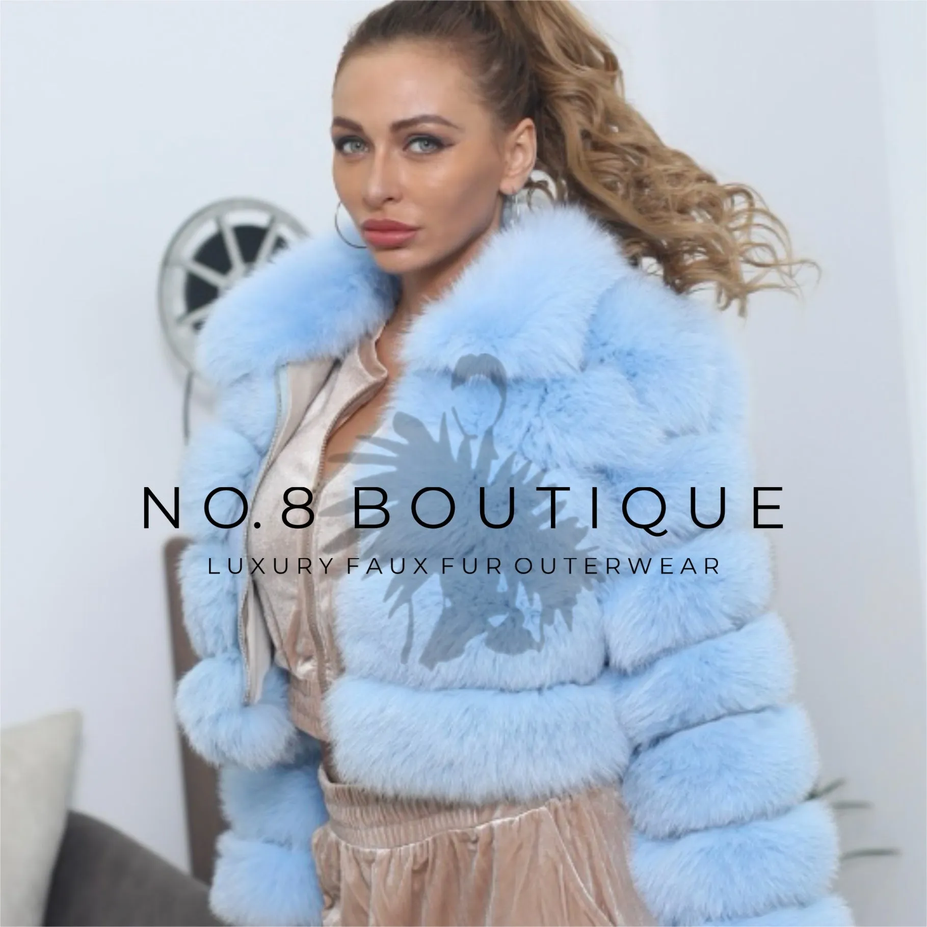 Premium Faux Fur Cropped Collar Jacket