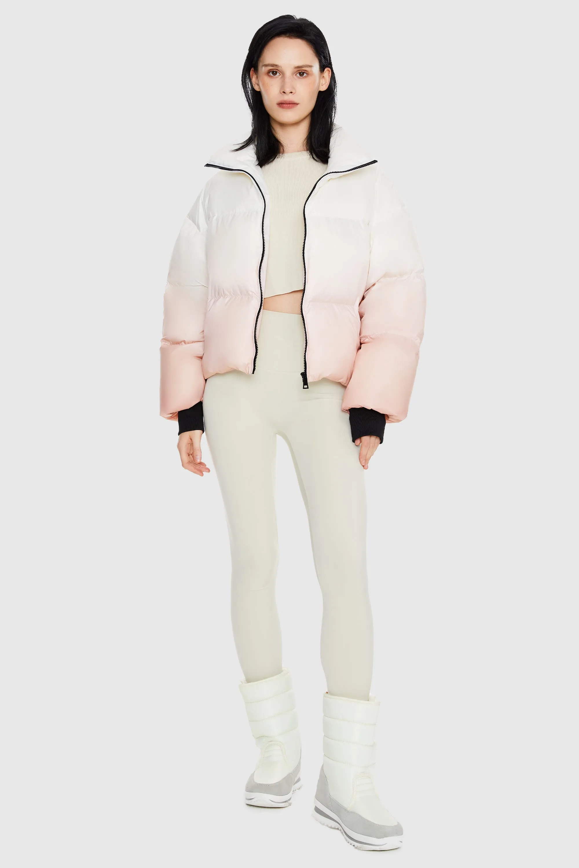 Puff-O Summit Ombre Cropped Puffer