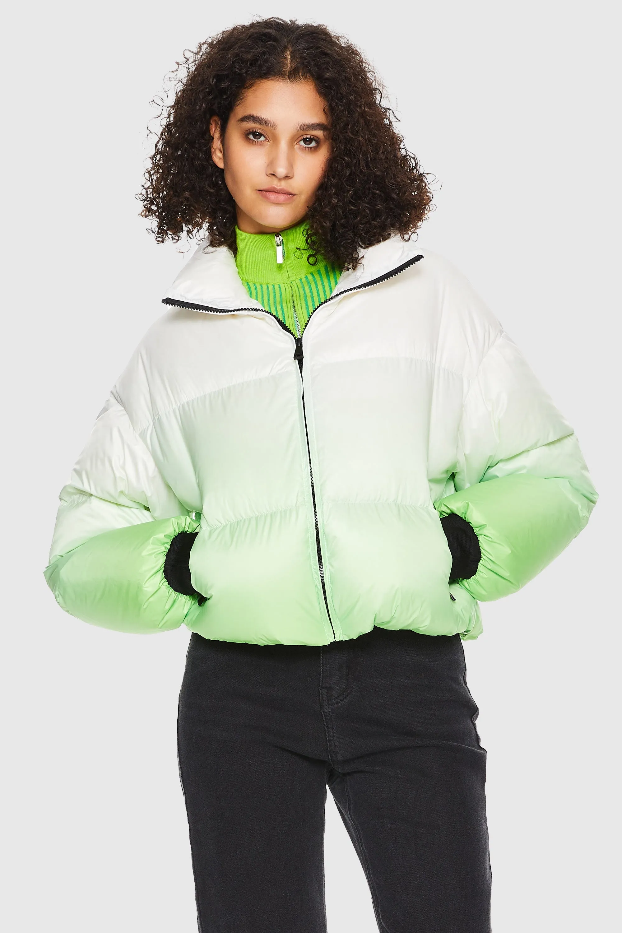 Puff-O Summit Ombre Cropped Puffer