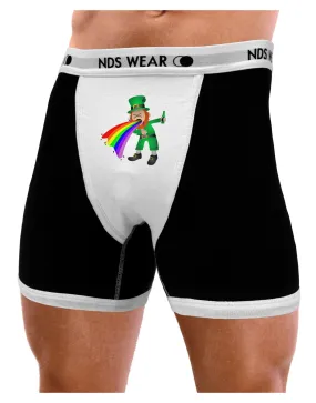 Puking Rainbow Leprechaun Mens Boxer Brief Underwear