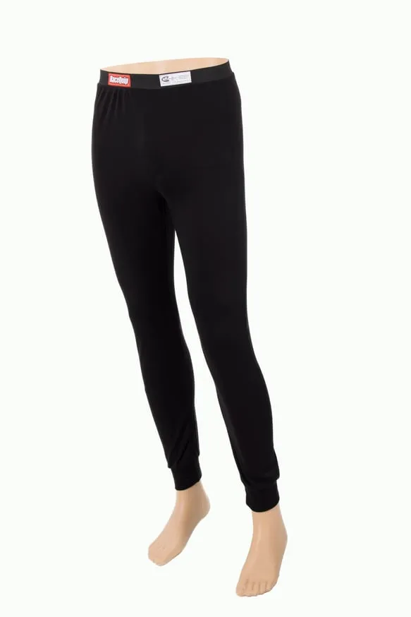 RaceQuip Fire Retardant Long John Underwear Bottoms - Black - 3XL - 422998