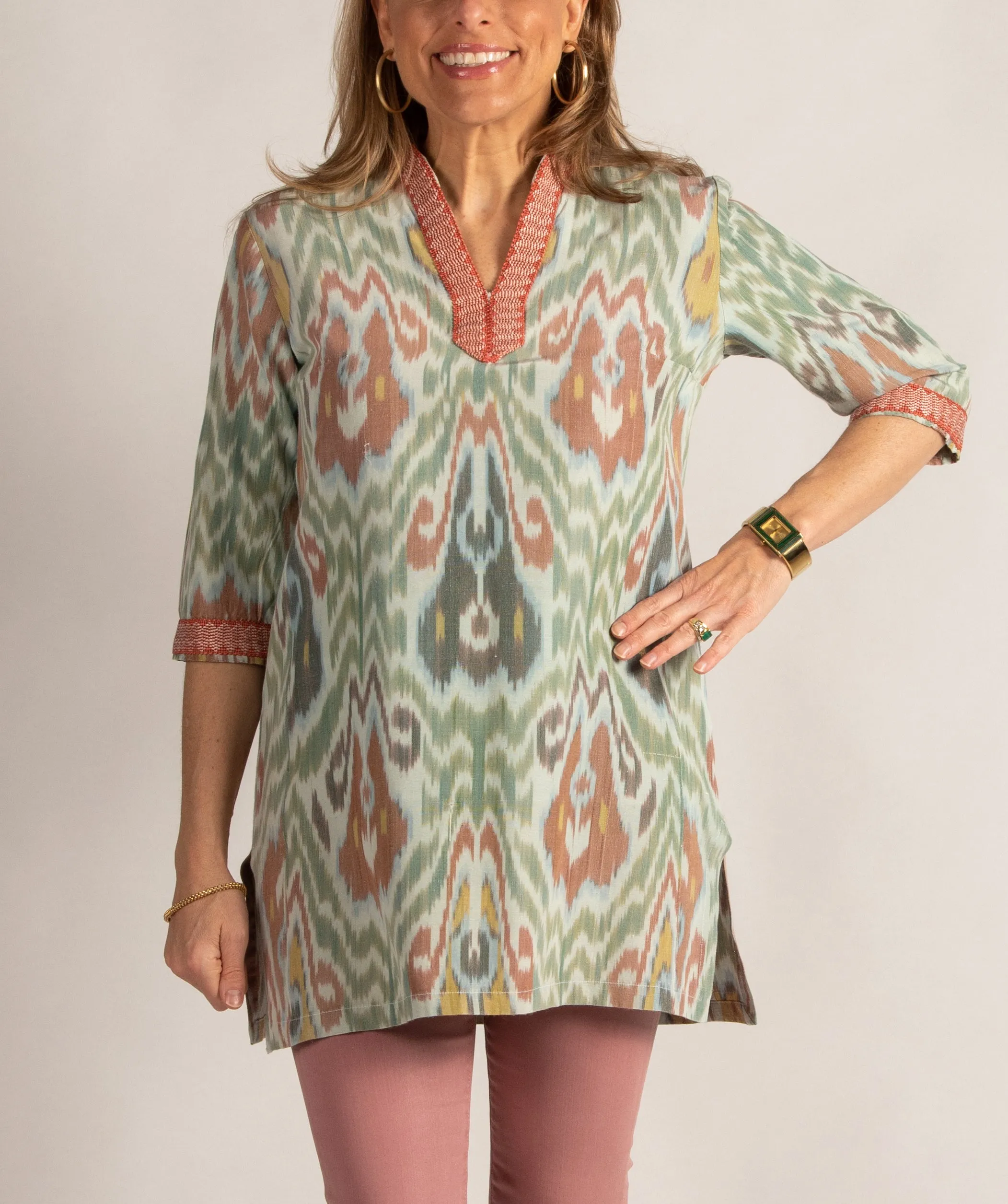 SALE - Giverny Silk Ikat Tunic