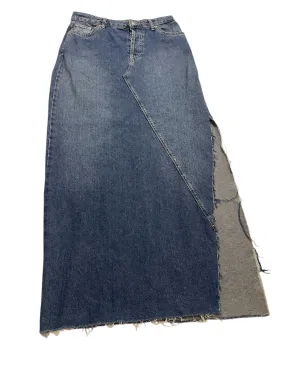 Skirt Maxi By Top Shop In Blue, Size: 8