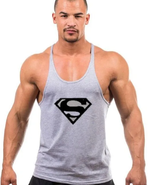 Skull Bodybuilding Stringer Tank Tops men Stringer Shirt Fitness Tank Top Men Gym sleeveless hoodies Cotton Vest Free shipping