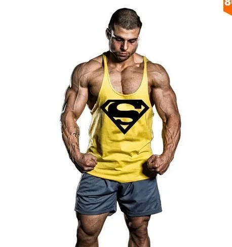 Skull Bodybuilding Stringer Tank Tops men Stringer Shirt Fitness Tank Top Men Gym sleeveless hoodies Cotton Vest Free shipping