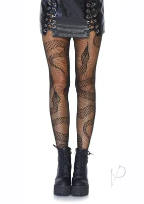 Snake Net Tights Os Black