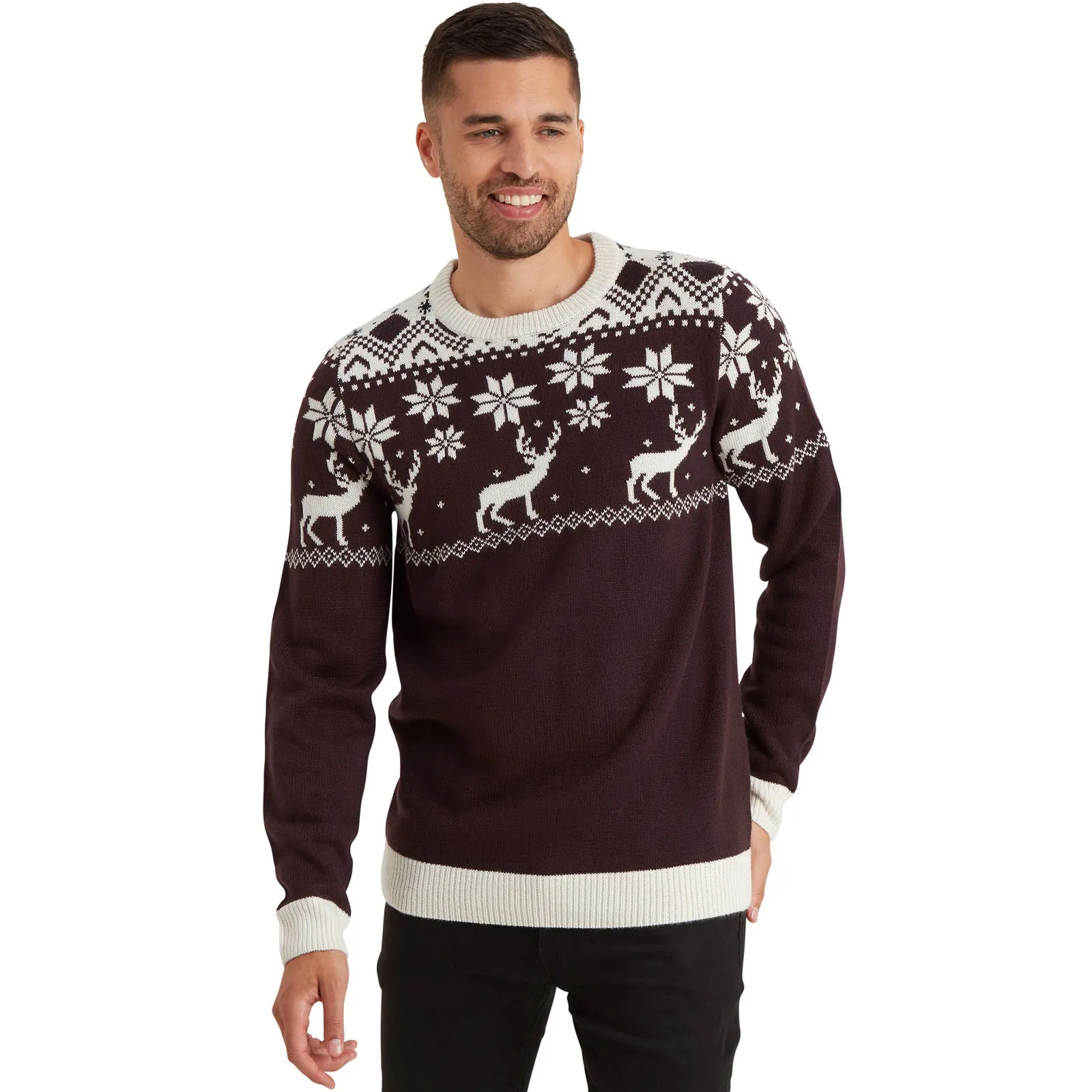 Snuggaroo Fair Isle Reindeer Christmas Jumper