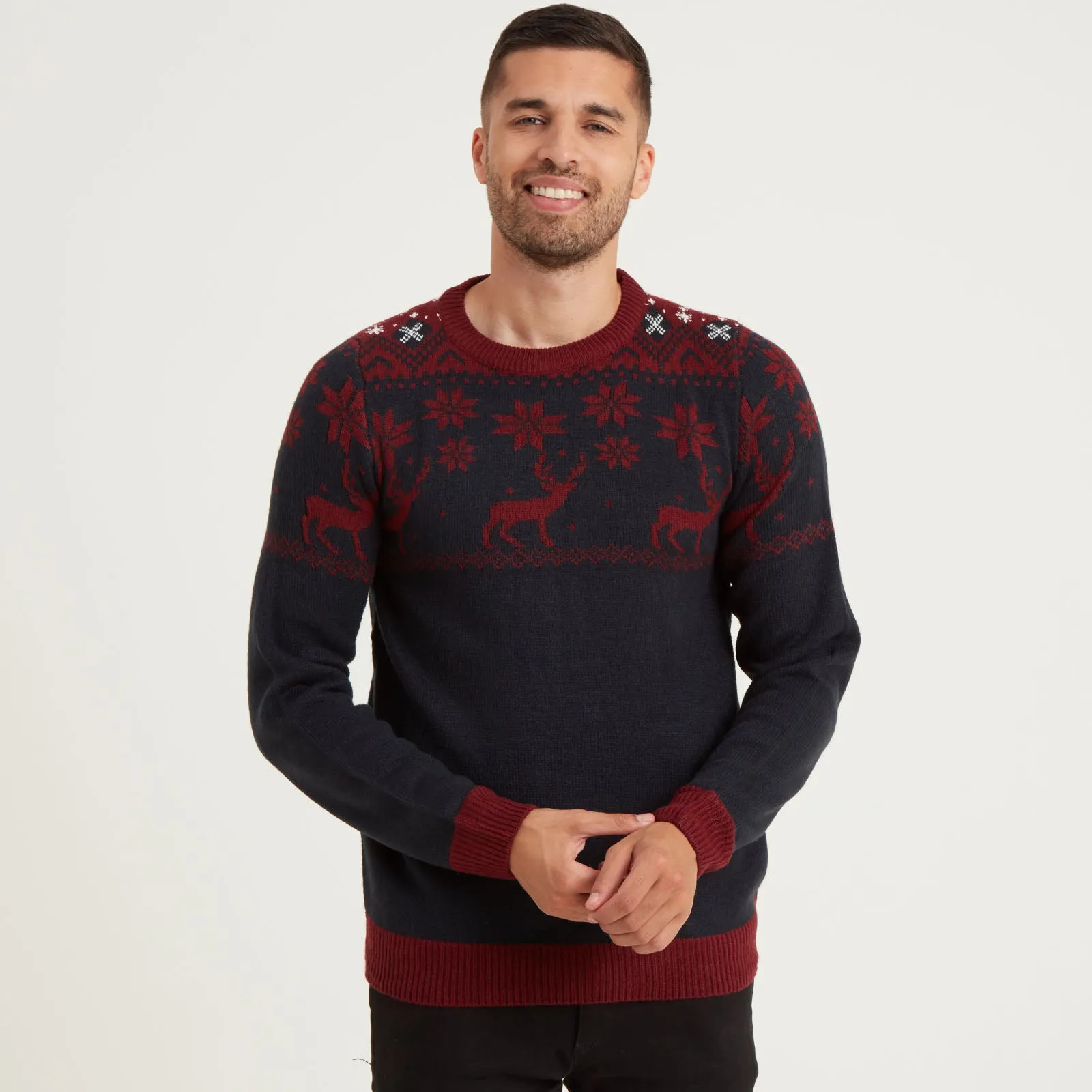 Snuggaroo Fair Isle Reindeer Christmas Jumper