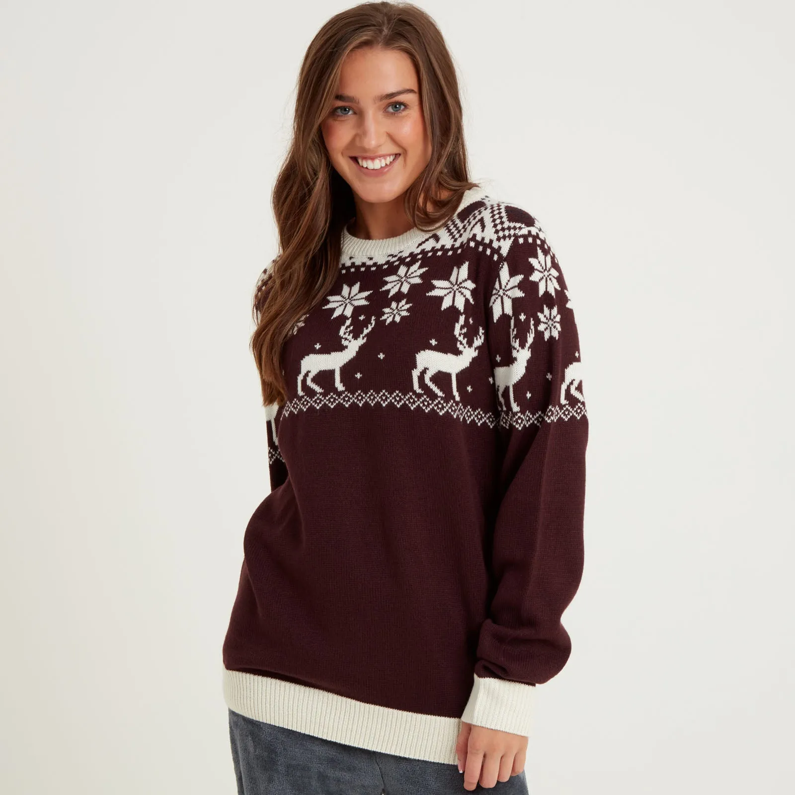 Snuggaroo Fair Isle Reindeer Christmas Jumper