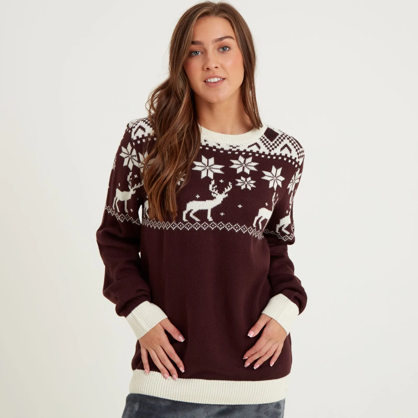 Snuggaroo Fair Isle Reindeer Christmas Jumper