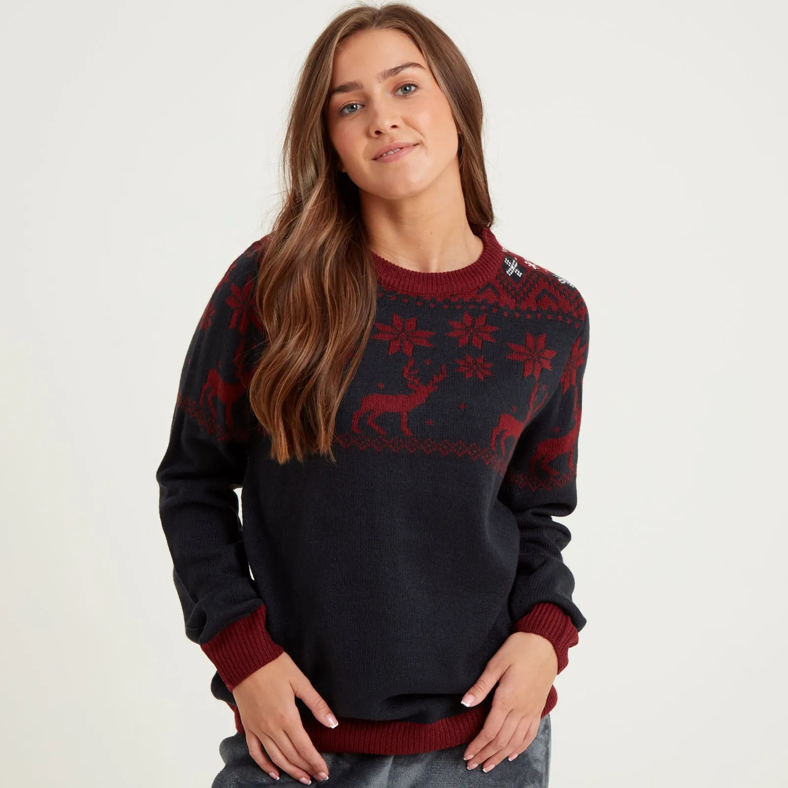 Snuggaroo Fair Isle Reindeer Christmas Jumper