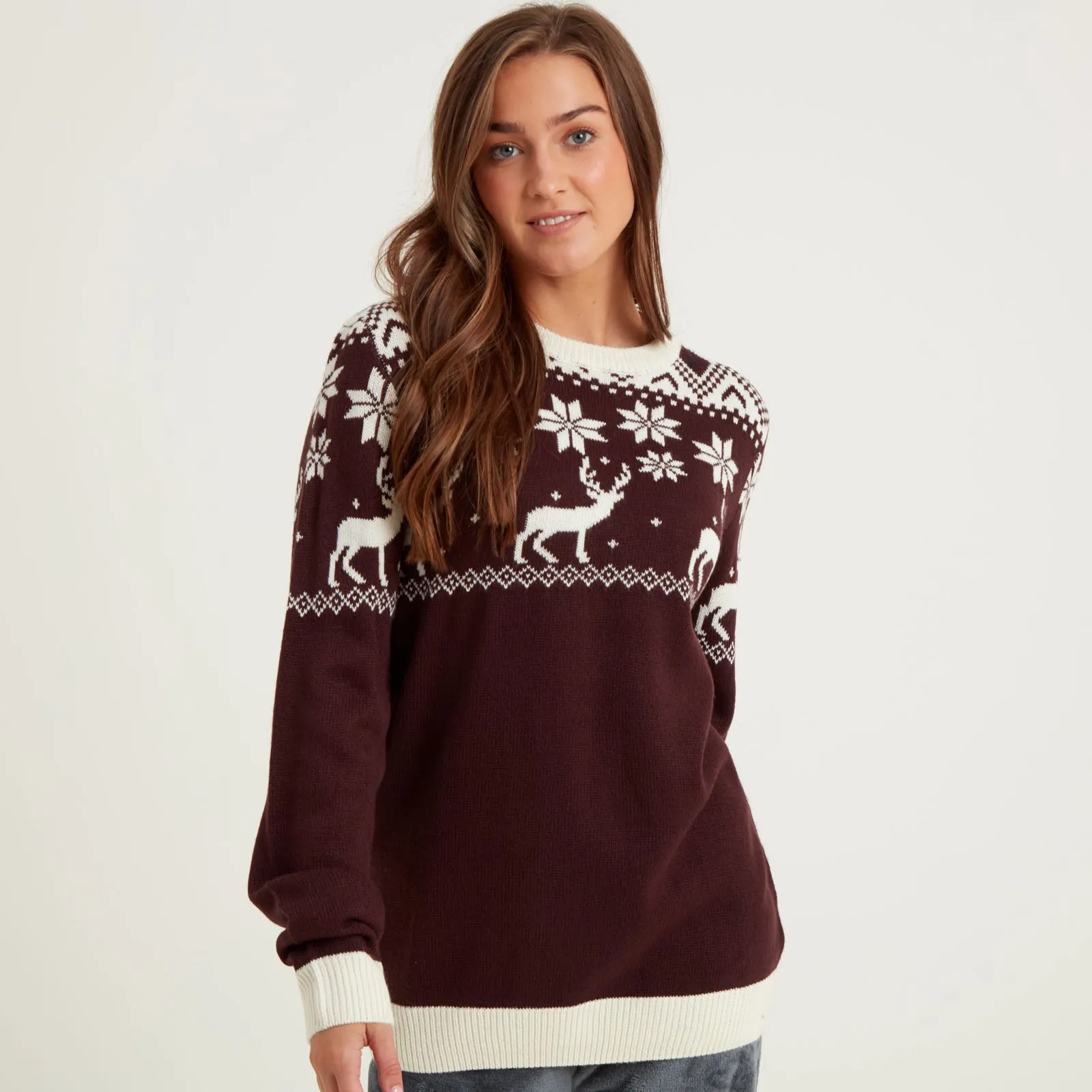 Snuggaroo Fair Isle Reindeer Christmas Jumper