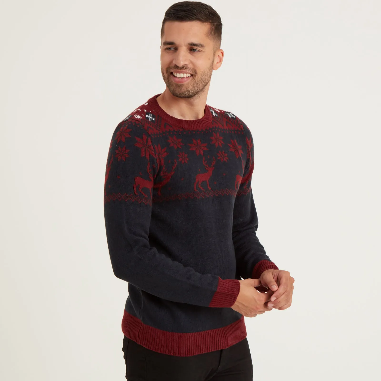 Snuggaroo Fair Isle Reindeer Christmas Jumper