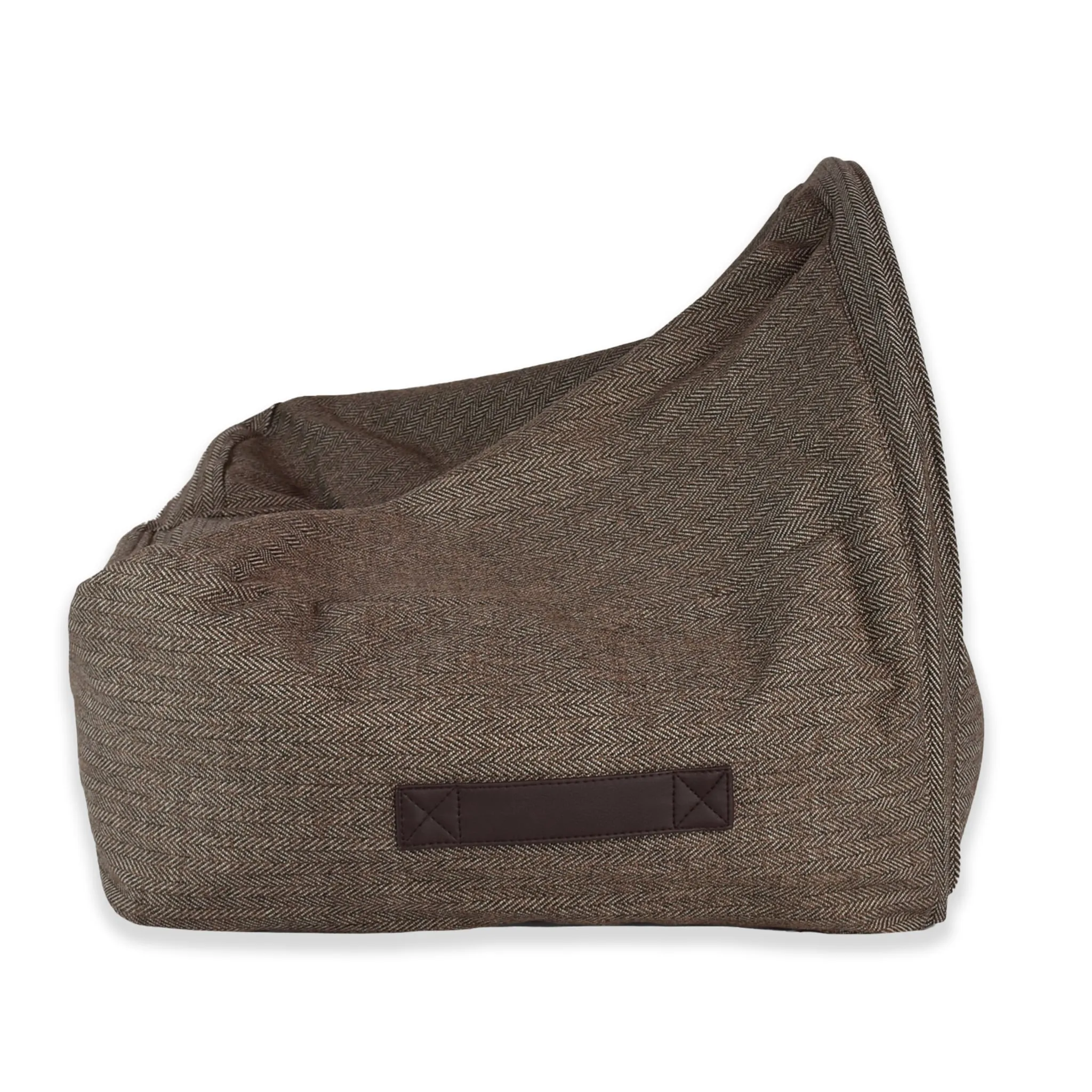 Snuggle Cave Pet Bed - Brown Herringbone