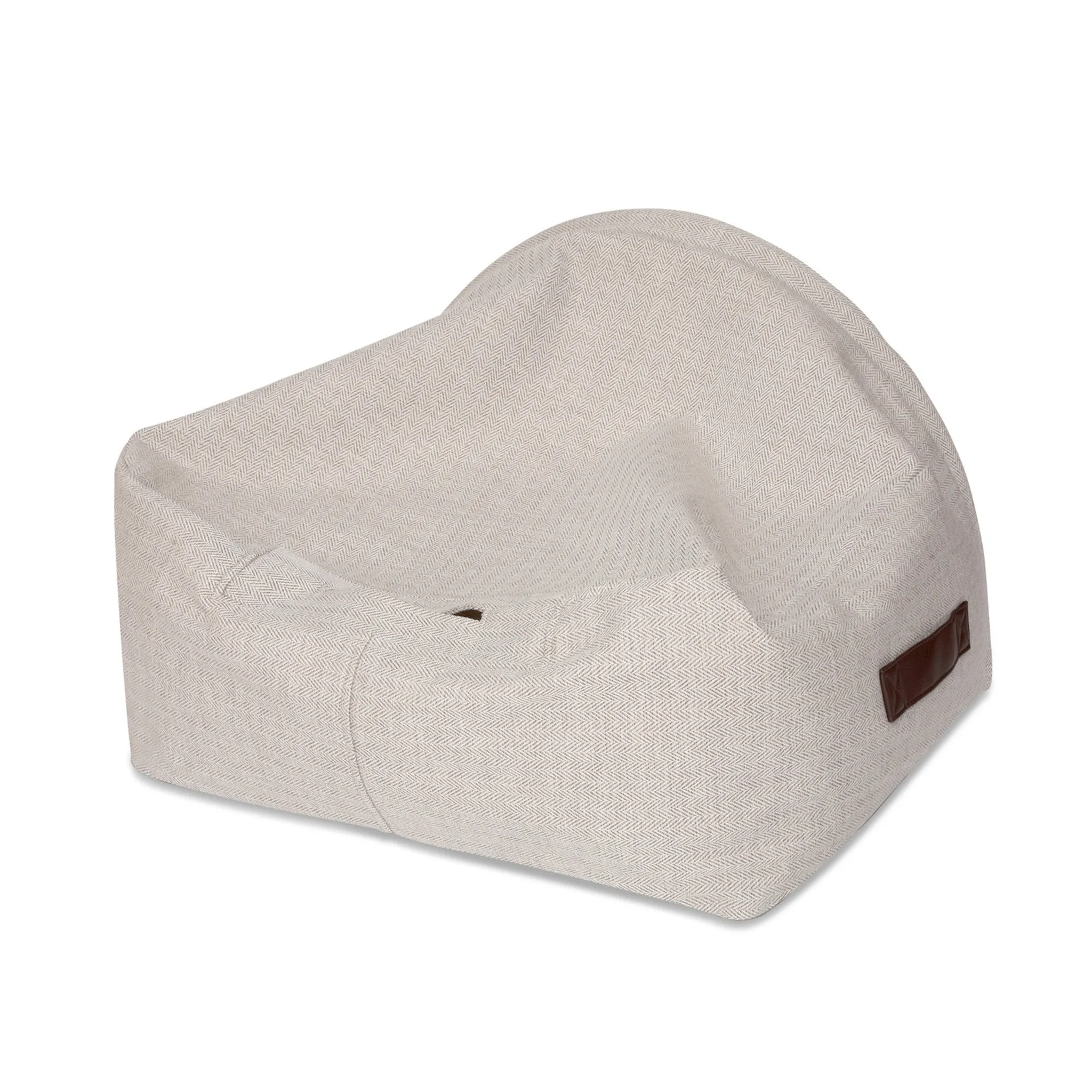 Snuggle Cave Pet Bed - Cream Herringbone