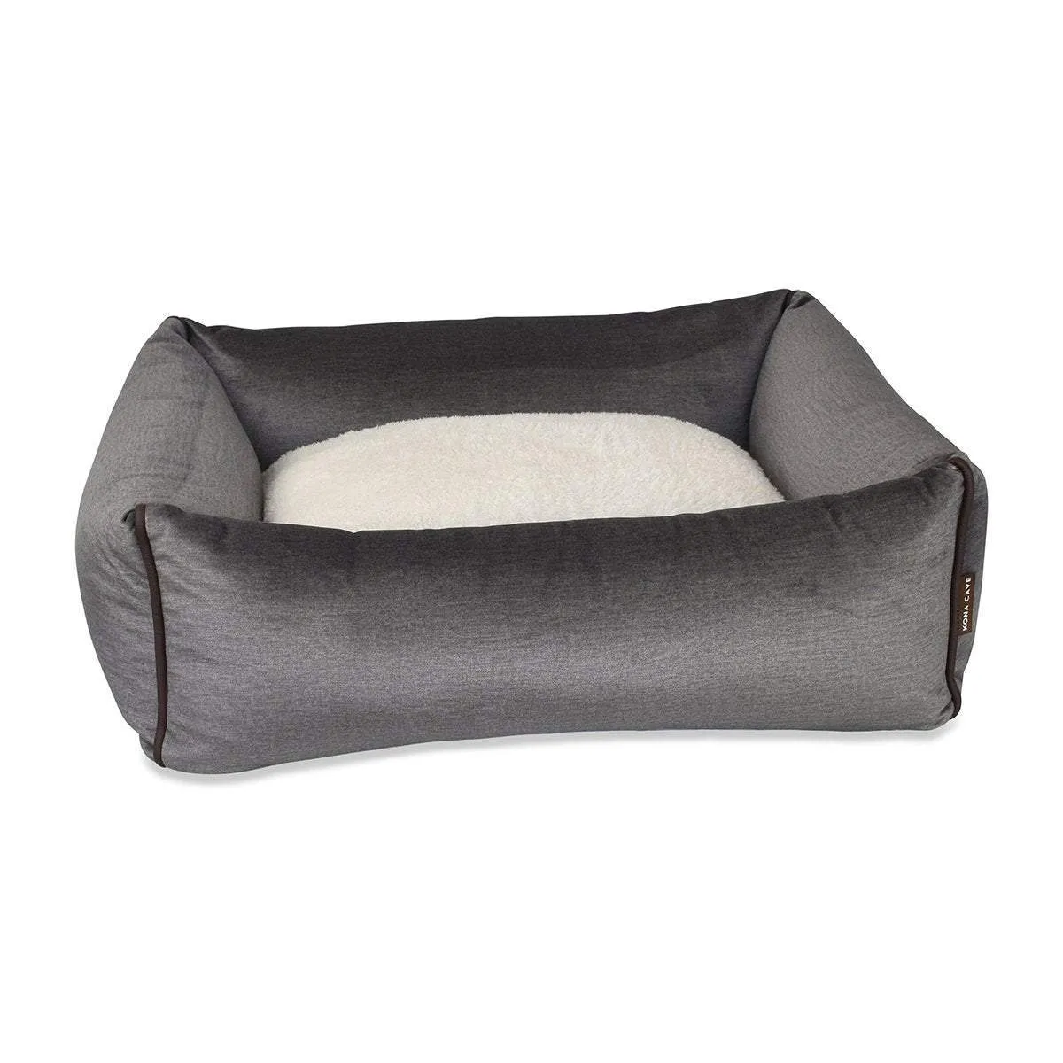 Snuggle Cave Pet Bed - Graphite Grey Velvet