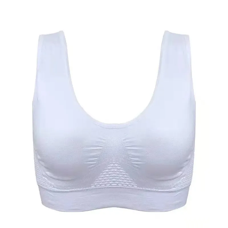 Sport Bra Mesh Hollow Vent  No Steel Ring Underwear For Female