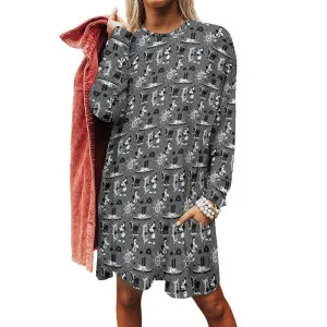 Steamboat Mickey Women's Long Fit Sweatshirt With Pockets