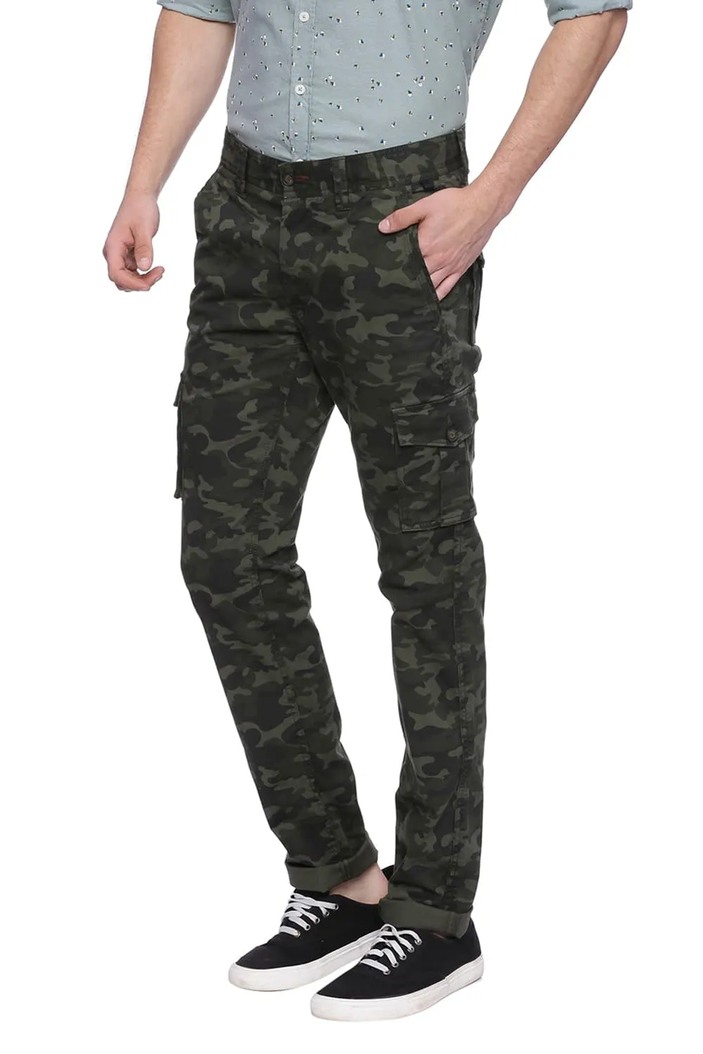 Tapered Fit Cargo Stretch Trouser