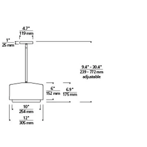 Tech Lighting 700OPROT Roton 12 Outdoor Pendant