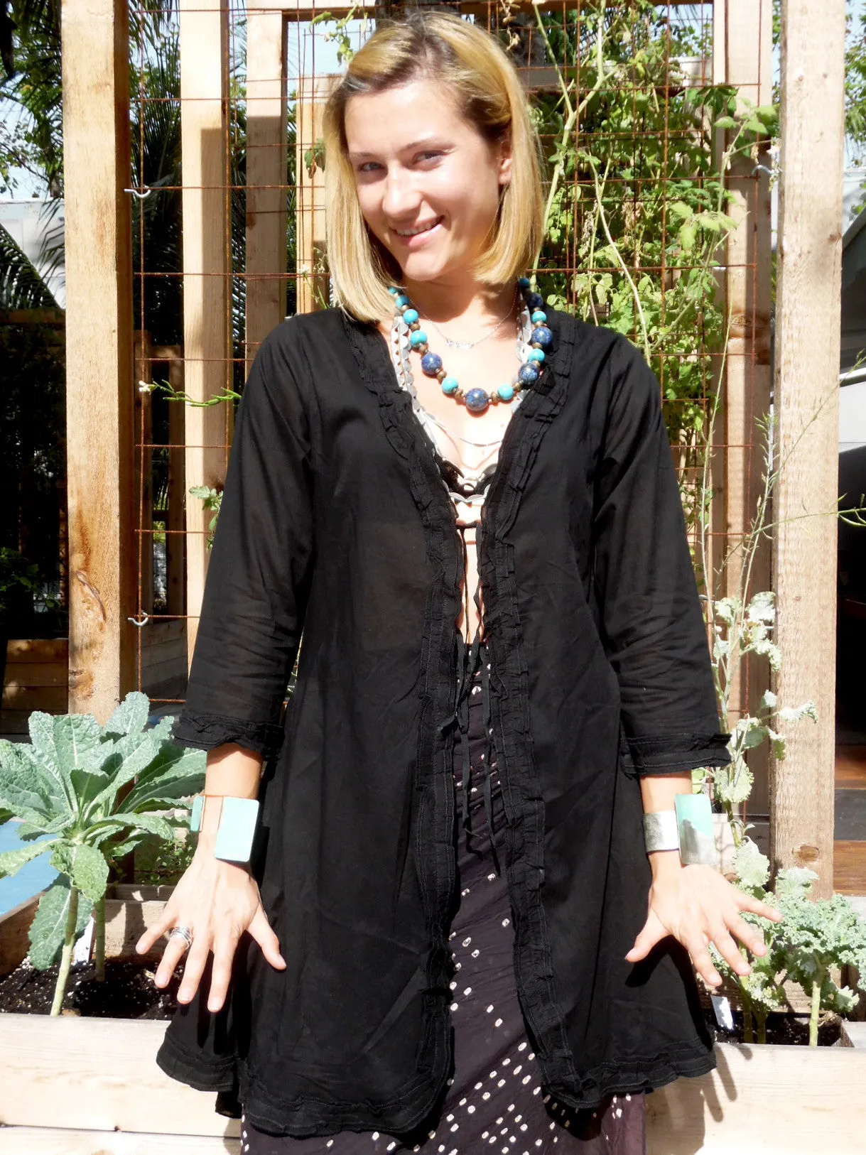 The Lala Beach Cover Up Black