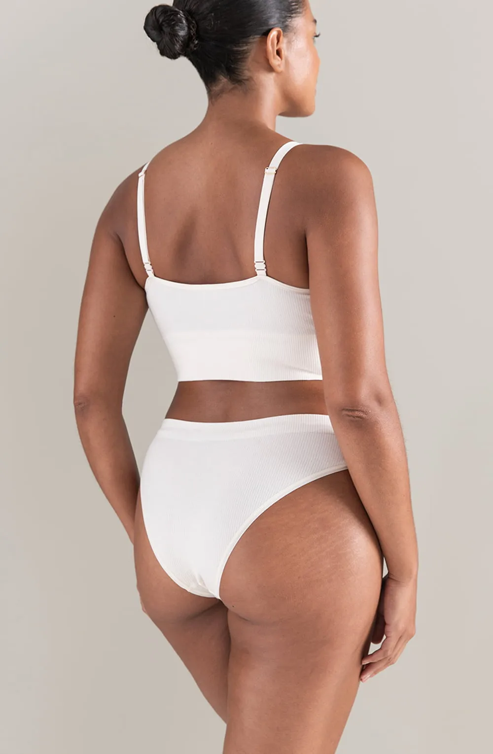 The TENCEL High Leg Brief White Sand