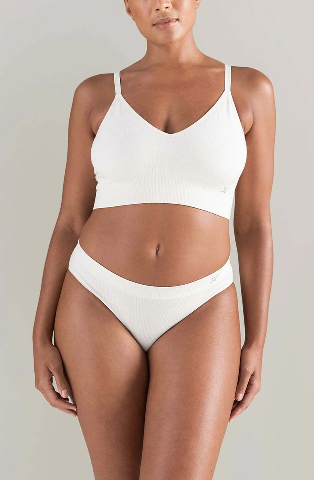 The TENCEL High Leg Brief White Sand