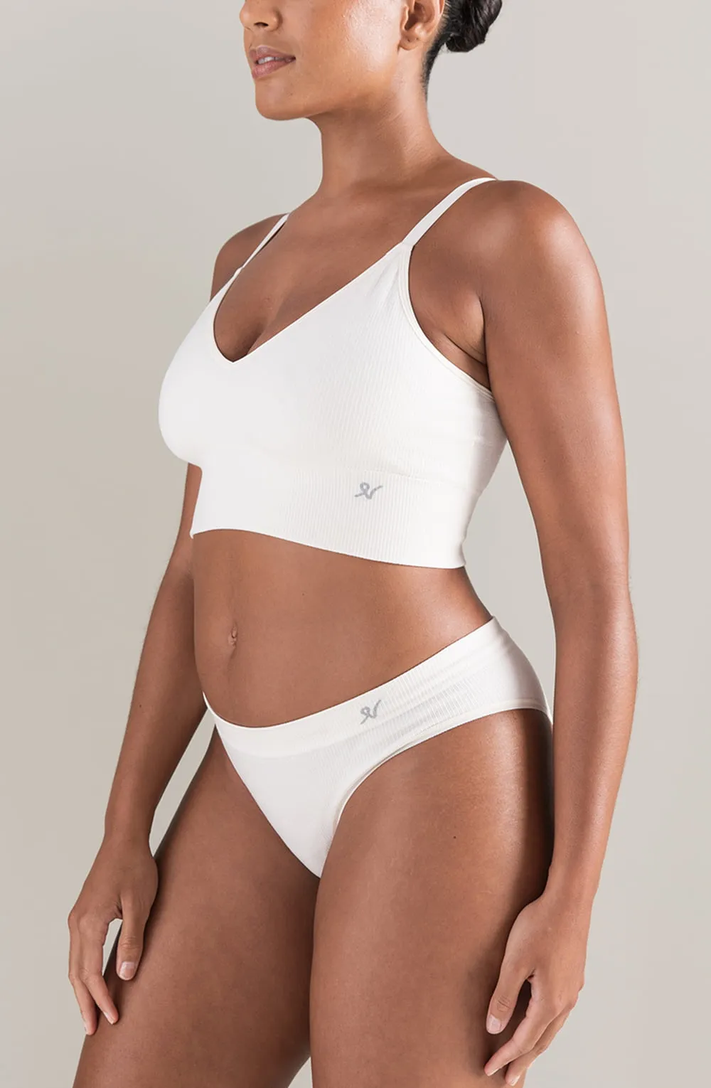 The TENCEL High Leg Brief White Sand