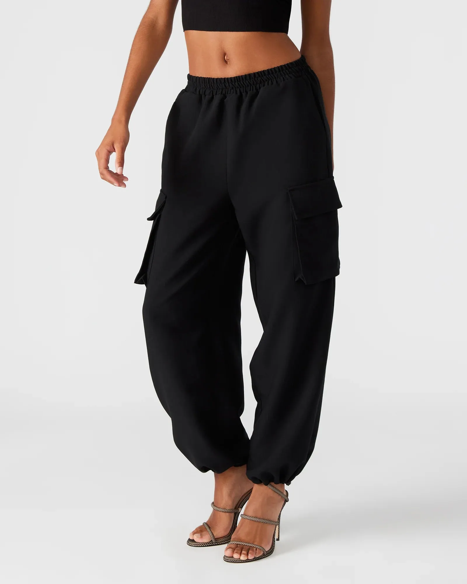 The Themis Cargo Pant by Steve Madden - Black