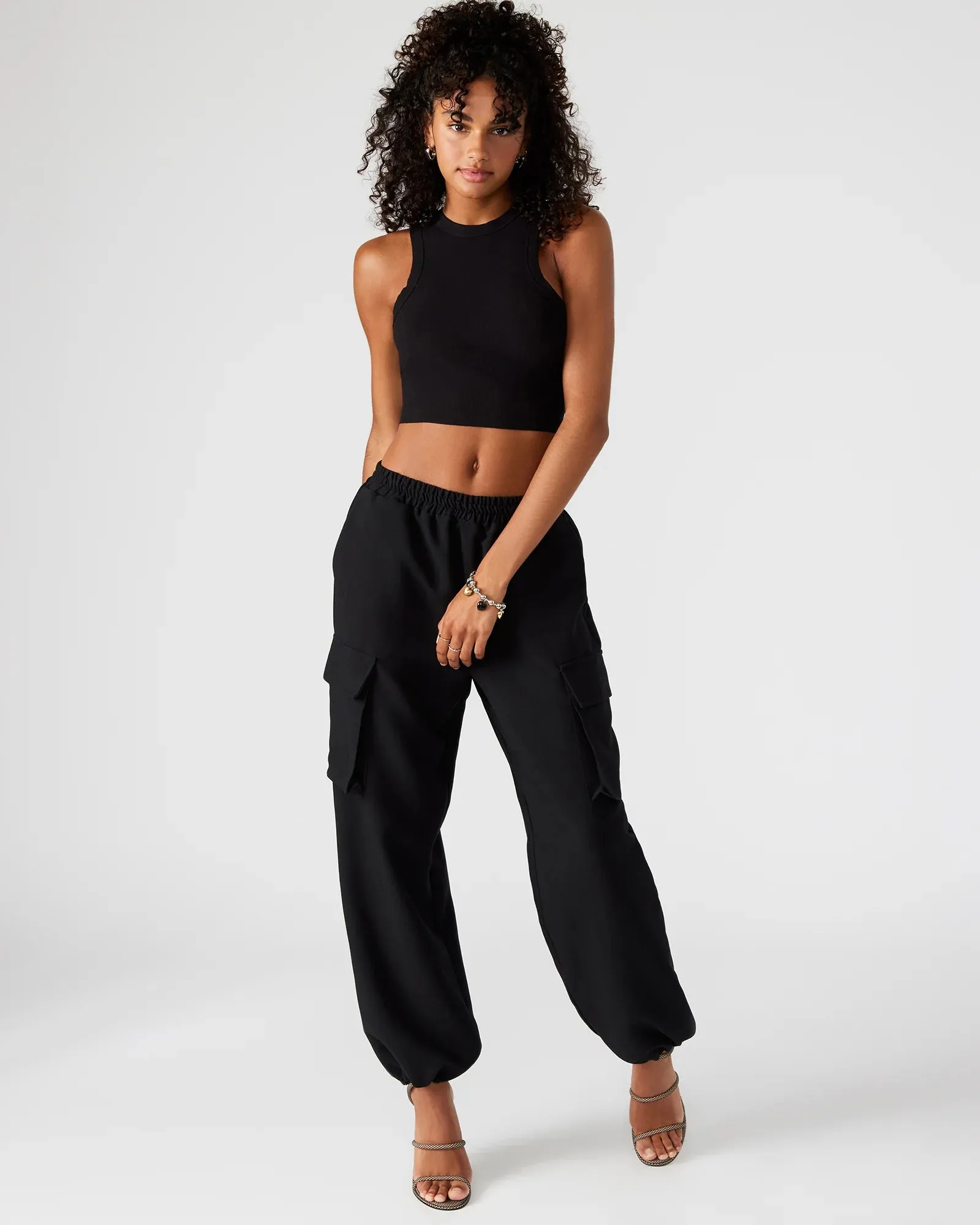 The Themis Cargo Pant by Steve Madden - Black