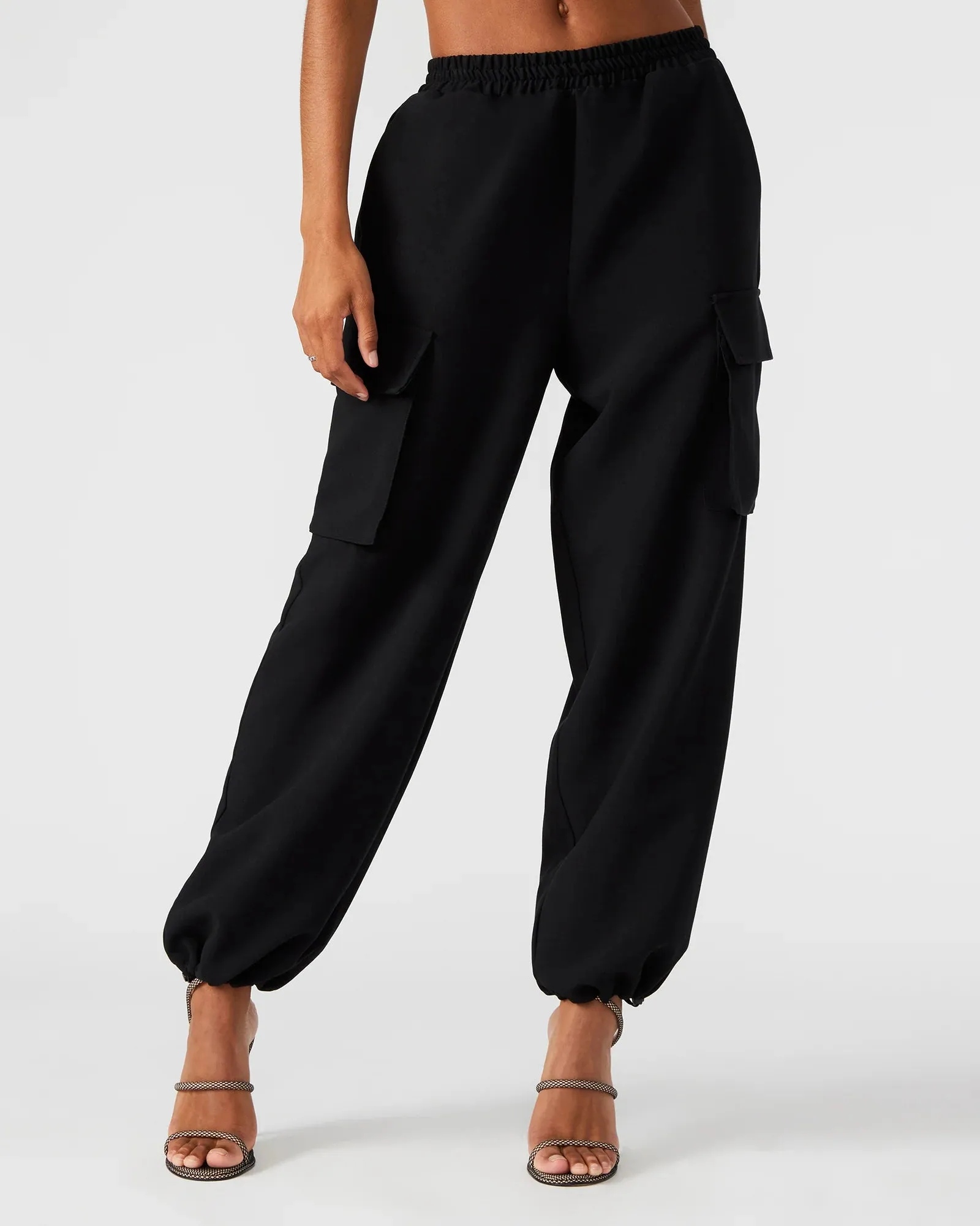 The Themis Cargo Pant by Steve Madden - Black