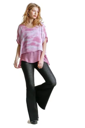 Tie Dye Layered Top, Orchid