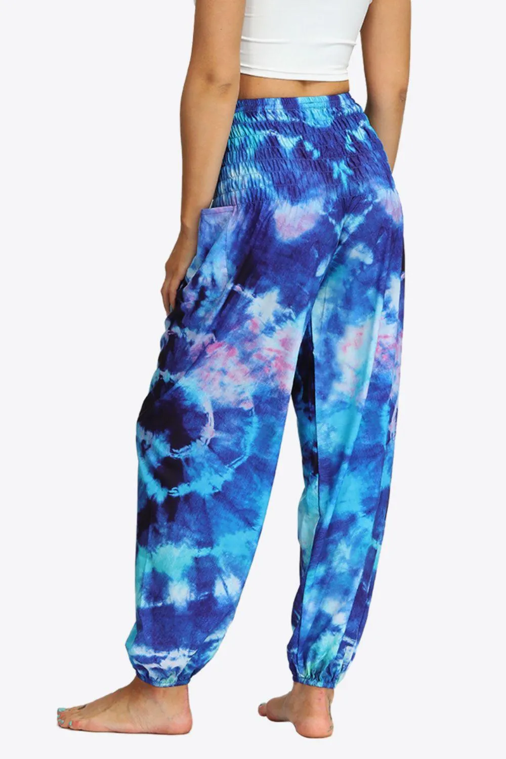 Tie-Dye Smocked Joggers