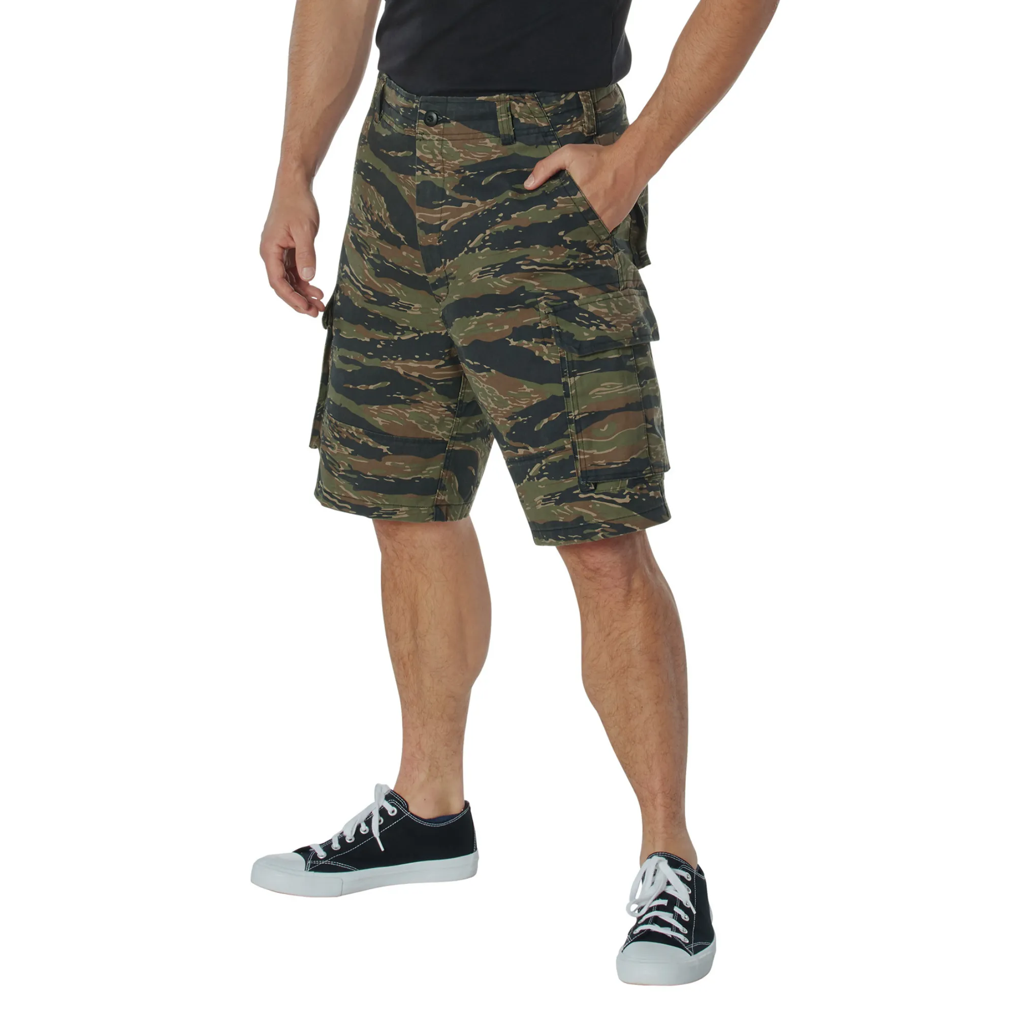 Tiger Stripe Camouflage - Military Vintage Paratrooper Cargo Shorts