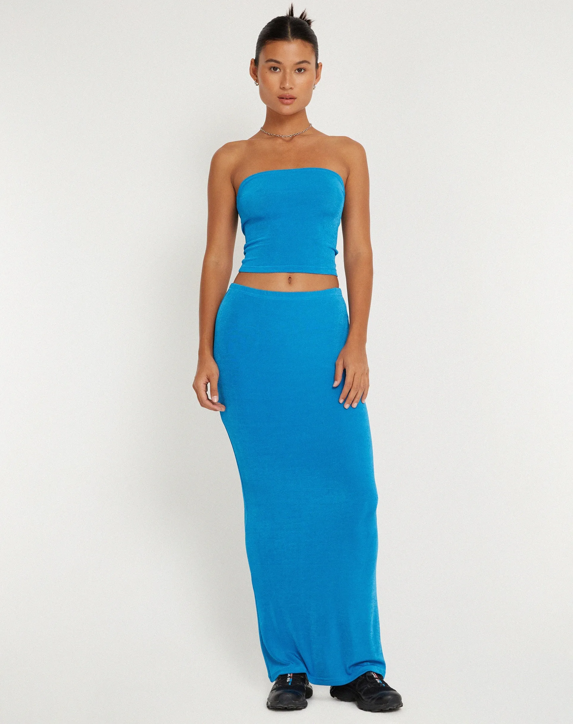 Tiska Bandeau Top in Electric Blue