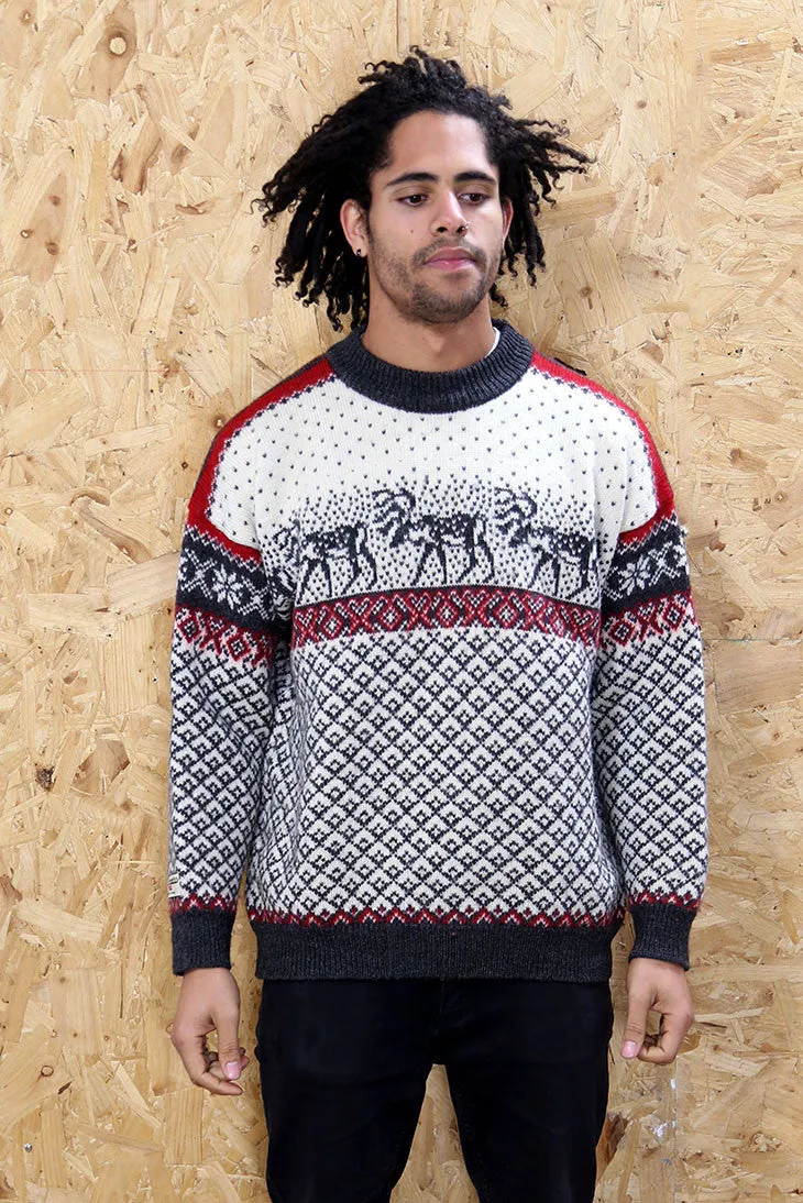 Traditional Nordic Reindeer Christmas Jumper