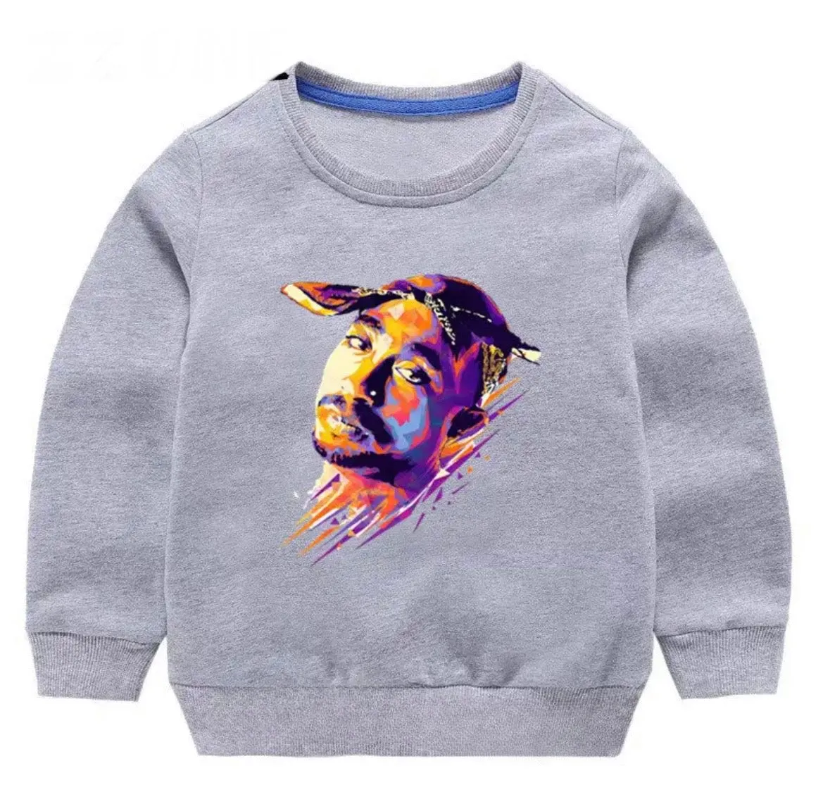 Tupac Watercolour Crewneck Sweater - Kids