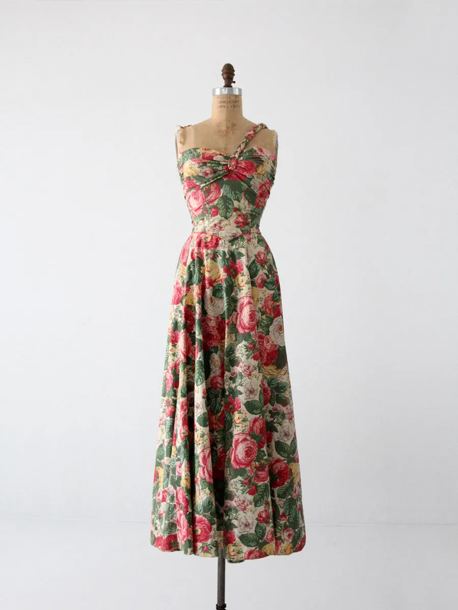 vintage 1940s maxi dress