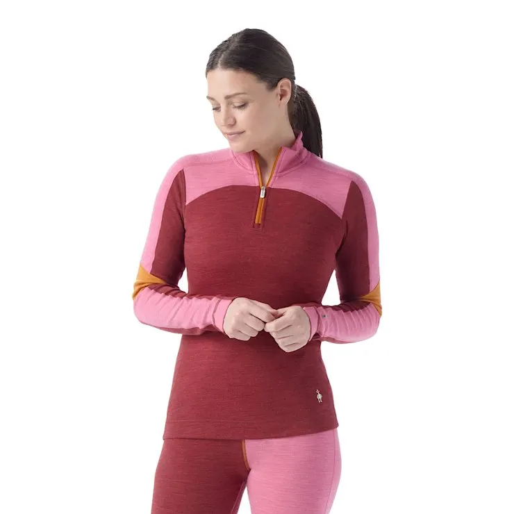 W CLASSIC THERMAL MERINO BASE LAYER COLORBLOCK 1/4 ZIP