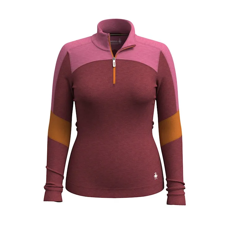 W CLASSIC THERMAL MERINO BASE LAYER COLORBLOCK 1/4 ZIP