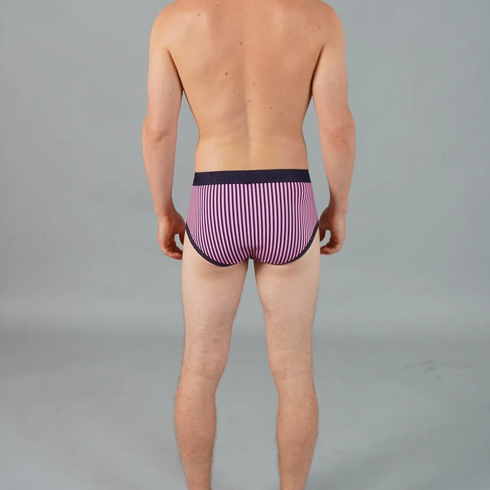 Wayne Brief | Vertical Stripe Pink/Navy