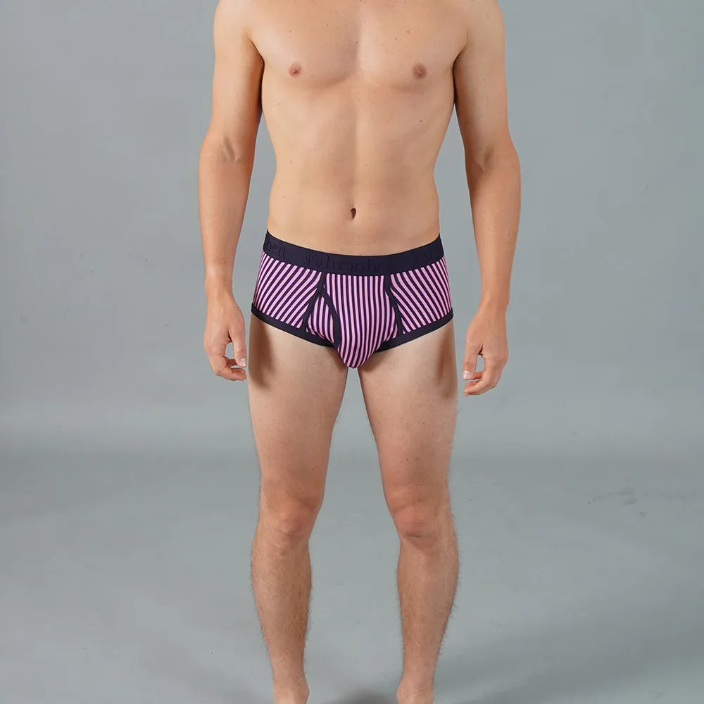 Wayne Brief | Vertical Stripe Pink/Navy